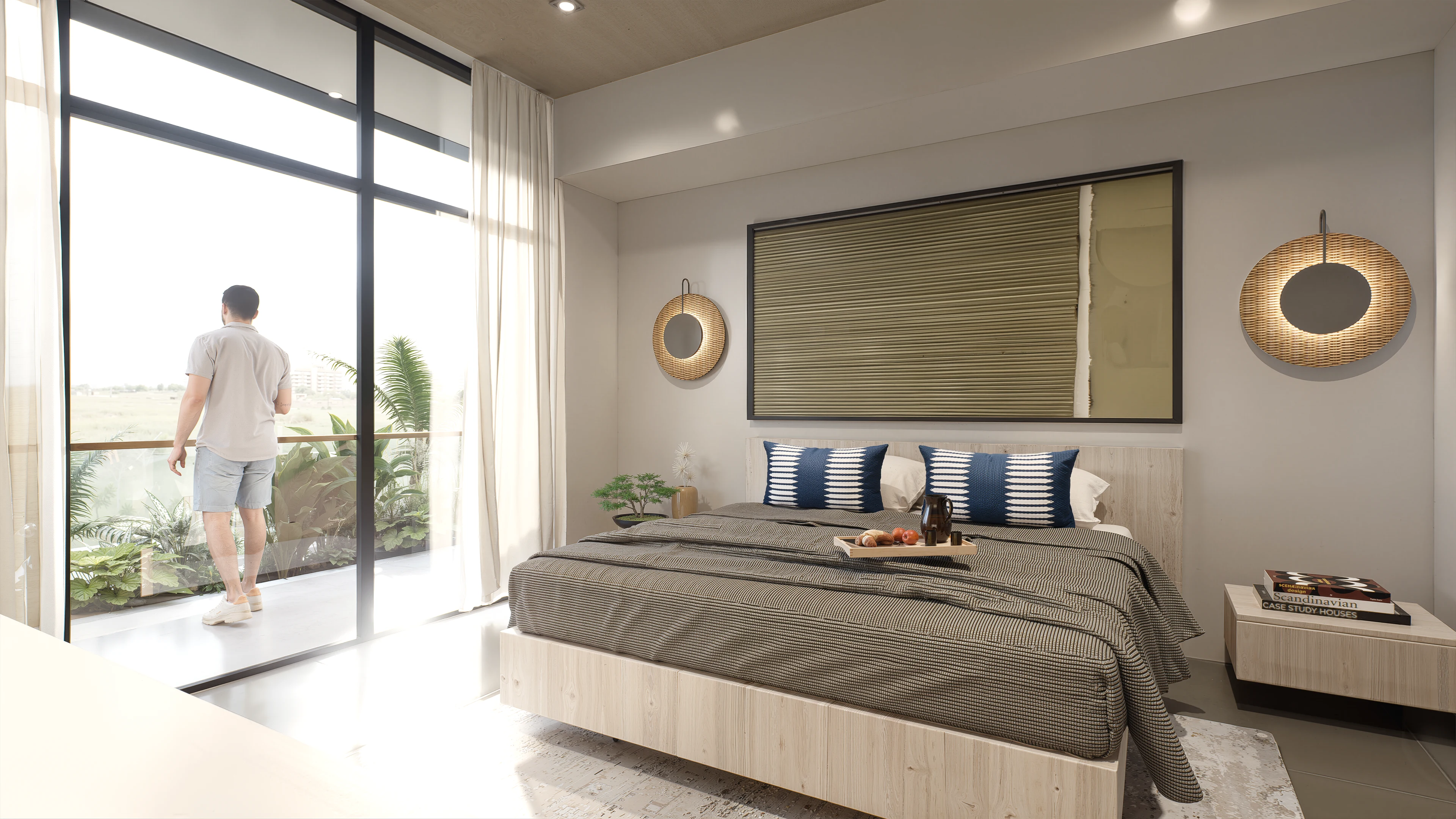 Suite principal con cama king y vistas al exterior — Casa Místico